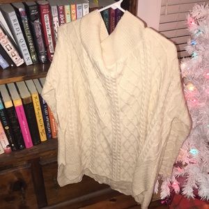 cream/off white L. Love semi off the shoulder sweater
